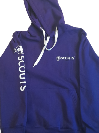 buzo con capucha violeta