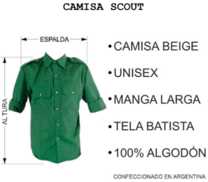 camisa verde medida